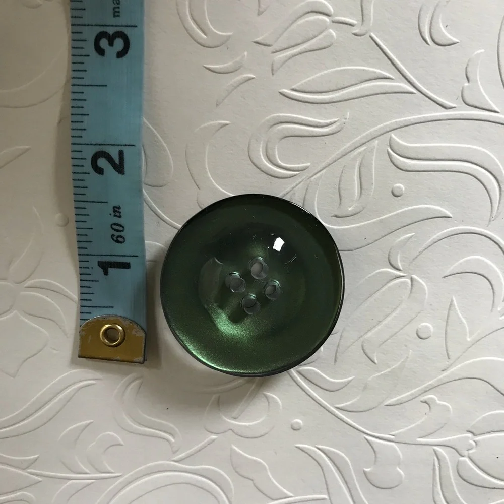 Alexis Bittar Deep Jade Green Button Pin B…